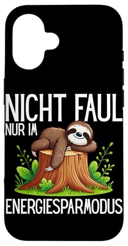 Nicht Faul Nur Im Energiesparmodus Faultier Faulenzer Lustig Hülle für iPhone 16 Nicht Faul Nur Im Energiesparmodus Faultier Faulenzer Lustig Hülle für iPhone 16 von Motiv Faultier Lustig Faultierfan Geschenke