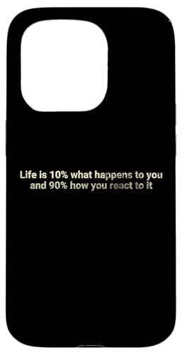 Das Leben besteht zu 10% aus dem, was mit dir passiert und zu 90% aus dem Wie — motivierend Hülle für iPhone 15 Pro von Motivation and positive energy