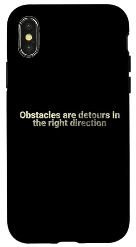 Hindernisse sind Umwege in die richtige Richtung - motivierend Hülle für iPhone X/XS von Motivation and positive energy