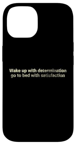 Mit Entschlossenheit aufwachen, ins Bett gehen mit - motivierend Hülle für iPhone 14 von Motivation and positive energy