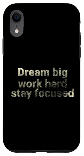 Träumen Sie groß, arbeiten Sie hart, bleiben Sie konzentriert - motivierend Hülle für iPhone XR Träumen Sie groß, arbeiten Sie hart, bleiben Sie konzentriert - motivierend Hülle für iPhone XR von Motivation and positive energy