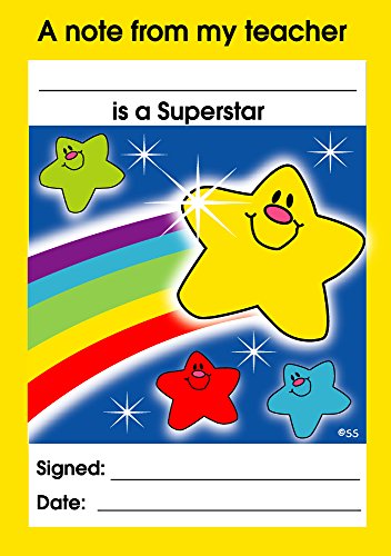 Motivation in lernen "Superstar Lehrer" Belohnung Lob Note Pad von SuperStickers