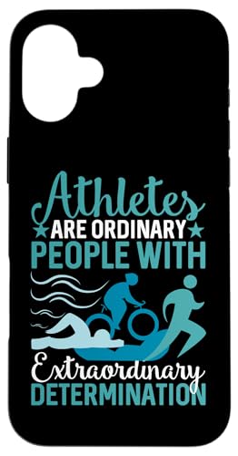 Athleten haben außergewöhnliche Entschlossenheit Hülle für iPhone 16 Plus von Motivational Triathlon Athlete Designs For Sport
