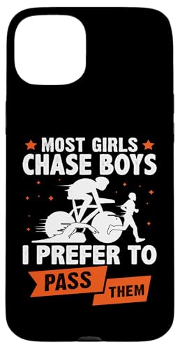 Die meisten Mädchen jagen Jungen - ich ziehe es vor, sie zu überholen Hülle für iPhone 15 Plus Die meisten Mädchen jagen Jungen - ich ziehe es vor, sie zu überholen Hülle für iPhone 15 Plus von Motivational Triathlon Athlete Designs For Sport