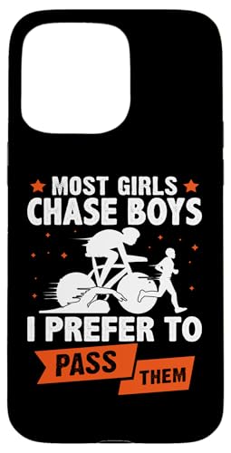 Die meisten Mädchen jagen Jungen - ich ziehe es vor, sie zu überholen Hülle für iPhone 15 Pro Max Die meisten Mädchen jagen Jungen - ich ziehe es vor, sie zu überholen Hülle für iPhone 15 Pro Max von Motivational Triathlon Athlete Designs For Sport