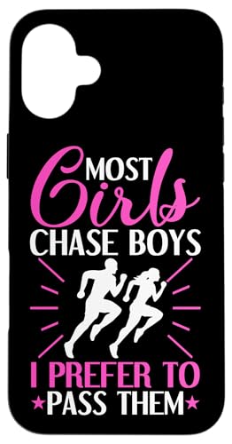 Die meisten Mädchen jagen Jungen - ich ziehe es vor, sie zu überholen Hülle für iPhone 16 Plus von Motivational Triathlon Athlete Designs For Sport