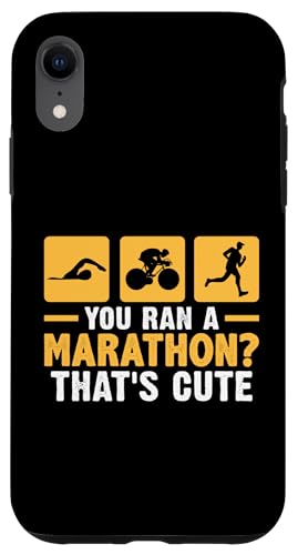 Du bist einen Marathon gelaufen? Das ist süß für einen Triathleten Hülle für iPhone XR von Motivational Triathlon Athlete Designs For Sport