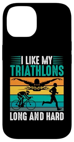 Ich mag meine Triathlons lang und hart Hülle für iPhone 14 Ich mag meine Triathlons lang und hart Hülle für iPhone 14 von Motivational Triathlon Athlete Designs For Sport