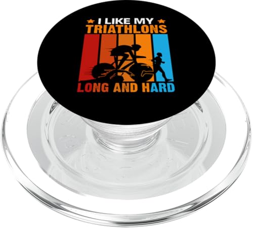 Ich mag meine Triathlons lang und hart für Triathleten PopSockets PopGrip für MagSafe Ich mag meine Triathlons lang und hart für Triathleten PopSockets PopGrip für MagSafe von Motivational Triathlon Athlete Designs For Sport