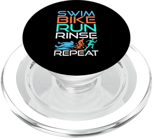 Schwimmen, Radfahren, Laufen, Spülen, Wiederholen PopSockets PopGrip für MagSafe Schwimmen, Radfahren, Laufen, Spülen, Wiederholen PopSockets PopGrip für MagSafe von Motivational Triathlon Athlete Designs For Sport