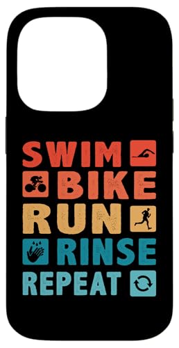 Schwimmen, Radfahren, Laufen, Spülen, Wiederholen Sie sich für Triathleten Hülle für iPhone 14 Pro Schwimmen, Radfahren, Laufen, Spülen, Wiederholen Sie sich für Triathleten Hülle für iPhone 14 Pro von Motivational Triathlon Athlete Designs For Sport