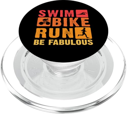 Schwimmen, Radfahren, Laufen, seien Sie fabelhaft für Triathleten PopSockets PopGrip für MagSafe Schwimmen, Radfahren, Laufen, seien Sie fabelhaft für Triathleten PopSockets PopGrip für MagSafe von Motivational Triathlon Athlete Designs For Sport