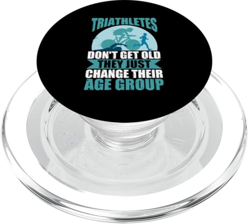 Triathleten werden nicht alt, sie ändern nur ihre Altersgruppe PopSockets PopGrip für MagSafe von Motivational Triathlon Athlete Designs For Sport