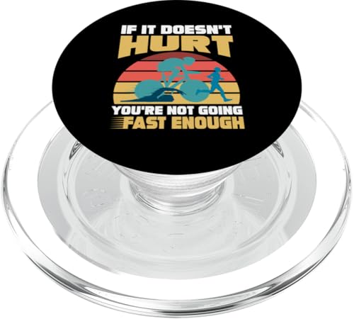 Wenn es nicht weh tut, gehst du nicht schnell genug PopSockets PopGrip für MagSafe Wenn es nicht weh tut, gehst du nicht schnell genug PopSockets PopGrip für MagSafe von Motivational Triathlon Athlete Designs For Sport