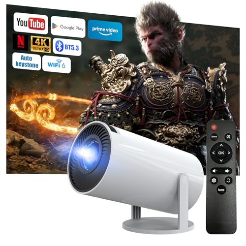 Beamer 4K 1080P Full HD Unterstützt Android 13, 2025 Upgraded Mini Beamer 5G WiFi 6 BT 5.3, Mini Projektor 4K Heimkino/Laptop/HDMI/USB/Auto Horizontal Trapezoid Correction Beamer 4K 1080P Full HD Unterstützt Android 13, 2025 Upgraded Mini Beamer 5G WiFi 6 BT 5.3, Mini Projektor 4K Heimkino/Laptop/HDMI/USB/Auto Horizontal Trapezoid Correction von Motivx Tools
