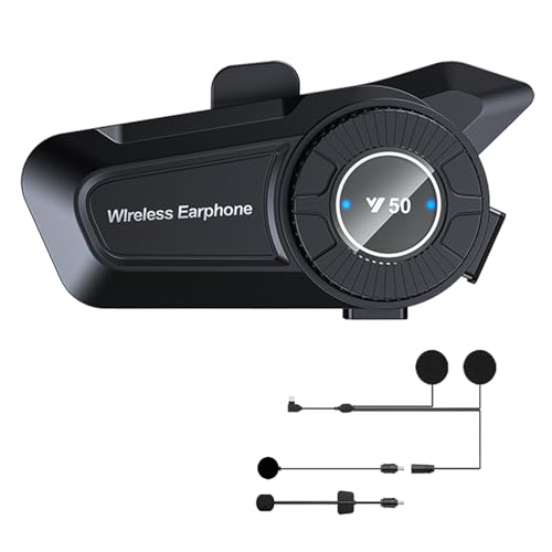 Motorradhelm, Bluetooth-Motorradhelm, Y50, Kopfhörer für Motorradhelme für Einzelperson, kabellos, 5.3 wasserdicht, IPX6, Geräuschunterdrückung, Motorrad-Kopfhörer, Schallschutz, Daumen Motorradhelm, Bluetooth-Motorradhelm, Y50, Kopfhörer für Motorradhelme für Einzelperson, kabellos, 5.3 wasserdicht, IPX6, Geräuschunterdrückung, Motorrad-Kopfhörer, Schallschutz, Daumen von Motoke