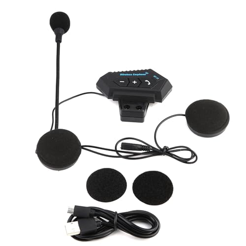 MotorMinds Helm Bluetooth Headset, Motorrad Helm Bluetooth Headset Walkie Talkie Bluetooth Kopfhörer Bluetooth HiFi Stereo Kopfhörer (BT12 1000mah) von MotorMinds