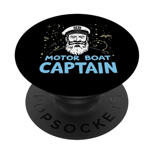 Motorboot Kapitän Outfit und Maritimes Herren Boot Design PopSockets Klebender PopGrip von Motorboot Bekleidung und Maritime Nautische Grafik