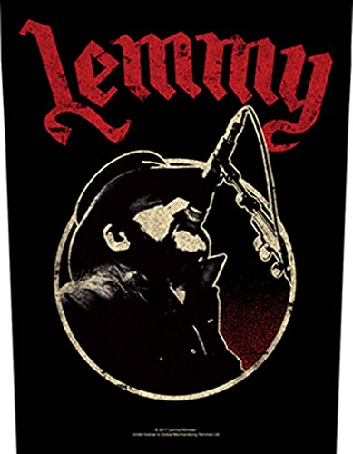 Motorhead Backpatch Lemmy Microphone Pose offiziell Nue Schwarz Sew On 36cm x von Motorhead