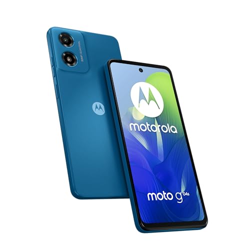 Motorola Moto g04s Smartphone (6,6"-HD+-Display, 50-MP-Kamera, 4/64 GB, 5000 mAh, Android 14) Satin Blue, inkl. Schutzcover + Handyhalterung [Exklusiv bei Amazon] von Motorola Mobility