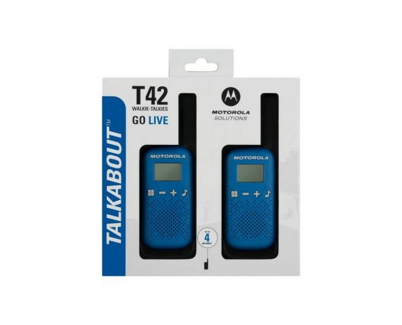 Motorola Solutions Walkie Talkie Motorola Funkgerät Talkabout T42 Blau, (Packung, 2 Walkie-Talkies) von Motorola Solutions