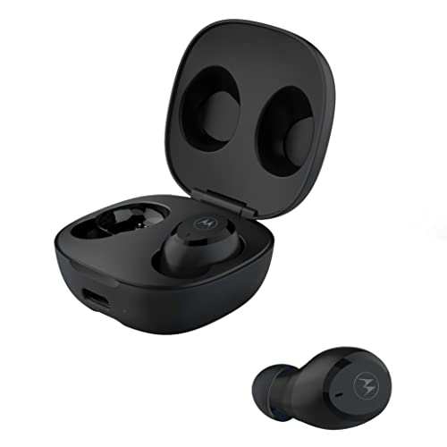 Motorola Lifestyle MotoBuds Charge - Bluetooth True Wireless In-Ear Kopfhörer (kabellos) mit Handy-Ladung - 10 Std - IPX5 Waterproof - Kompatibel mit Alexa, Siri und Google Assistant - Schwarz von Motorola Sound