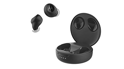 Motorola Lifestyle VerveBuds 250 - Bluetooth in Ear True Wireless Kopfhörer - Tragbar, Kabellose Ladebox - 18 Std. - IPX5 Waterproof - Touch Control - Kompatibel mit Alexa,Siri,Google - Schwarz von Motorola Sound