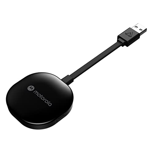 Motorola MA1 Wireless Android Auto Car Adapter - Instant Connection from Smartphone to Screen with Easy Setup - Direct Plug-in USB Adapter - Secure Gel Pad Included von Motorola Sound