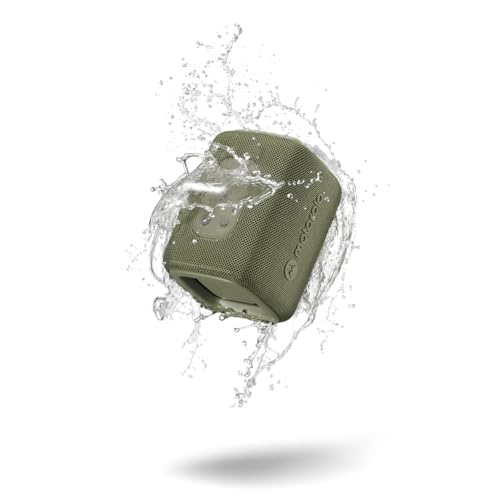 Motorola Sound – ROKR 300 Bluetooth 5.3-Lautsprecher – tragbarer kabelloser 7-W-Lautsprecher – IP67-Kompaktlautsprecher, Wasser- und staubbeständig – 12 Stunden Laufzeit, Grün von Motorola Sound