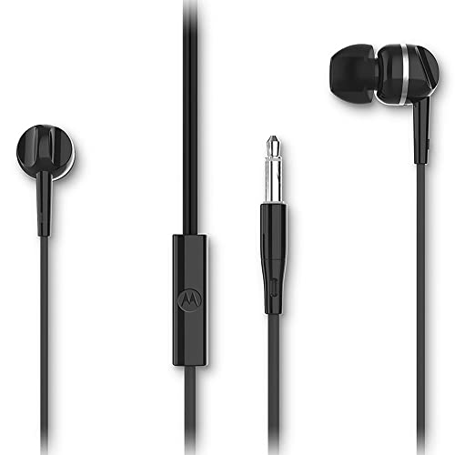 Motorola Sound Earbuds 105 - In Ear Kopfhörer mit Kabel - Integriertes Mikrofon - Kristallklarer Klang - inkl. 6 Silikon-Ohrpolster - Schwarz von Motorola Sound