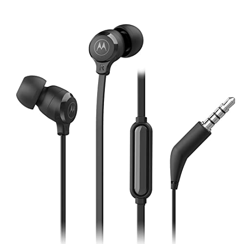 Motorola Sound Earbuds 3-S | In-Ear-Kopfhörer mit Mikrofon | Anti-Tangle-Kabel, tiefem Bass und ergonomischem Design mit bequemer Passform | 3,5 mm | Schwarz von Motorola Sound