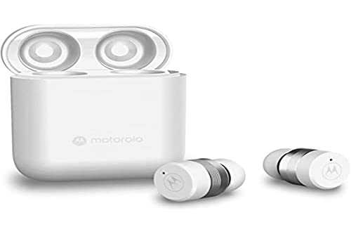 Motorola Sound Moto Buds 120 - Kabellose Ohrhörer - Bluetooth - Wasser- und Schweißfest - Touch- und Sprachsteuerung - Weiß, S/M/L von Motorola Sound