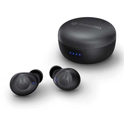 Motorola Sound Moto Buds 270 ANC - Kabellose Kopfhörer In Ear - Bluetooth - 18Std. - Active Noise Cancellation - Wasser und Schweißfest - Schwarz, S/M/L von Motorola Sound