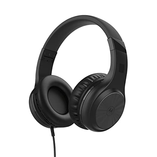 Motorola Sound Moto XT120 - Kopfhörer mit Kabel - Over-Ear-Kopfhörer - 120 cm Kabel - Faltbares Design - Passive Geräuschisolierung - Schwarz von Motorola Sound