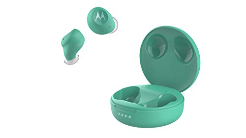 Motorola Lifestyle VerveBuds 250 - Bluetooth in Ear True Wireless Kopfhörer - Tragbar, Kabellose Ladebox - 18 Std. - IPX5 Waterproof - Touch Control - Kompatibel mit Alexa,Siri,Google - Türkis, 54 x 54 x 28 Motorola Lifestyle VerveBuds 250 - Bluetooth in Ear True Wireless Kopfhörer - Tragbar, Kabellose Ladebox - 18 Std. - IPX5 Waterproof - Touch Control - Kompatibel mit Alexa,Siri,Google - Türkis, 54 x 54 x 28 von Motorola Sound