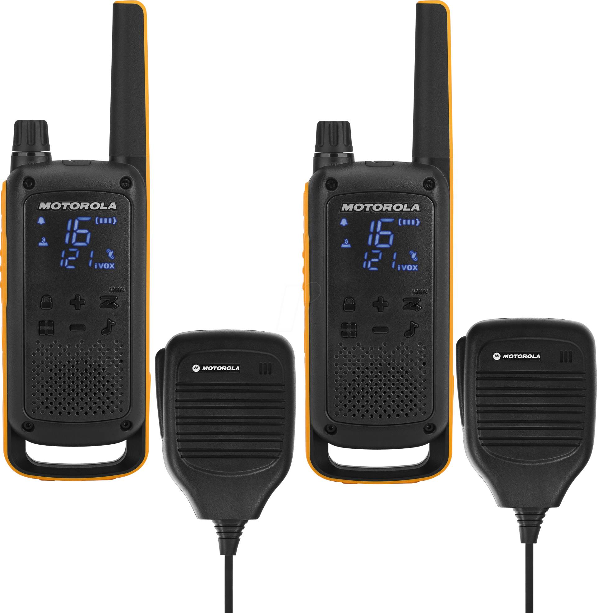 MOTOROLA T82ER - PMR Funkgerät, 2-er Set, IPX4, orange/schwarz von Motorola