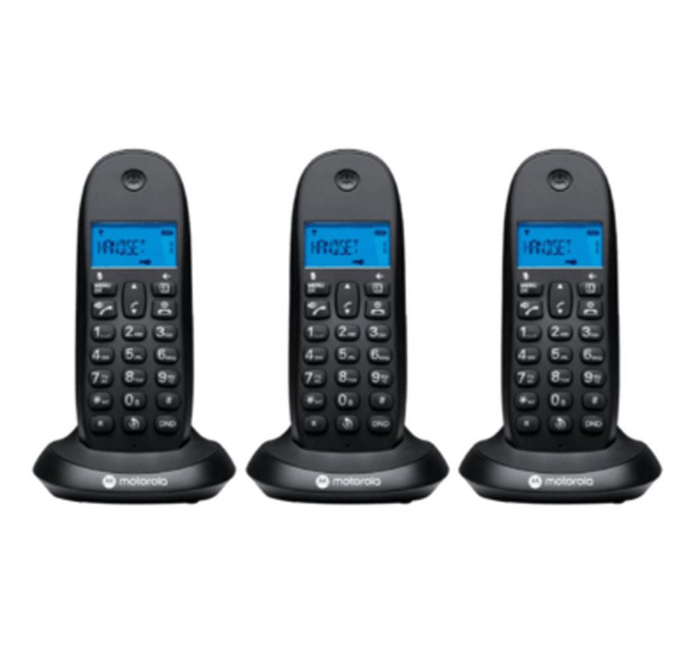Motorola C1003 CB+ DECT-Telefon schwarz Festnetztelefon von Motorola