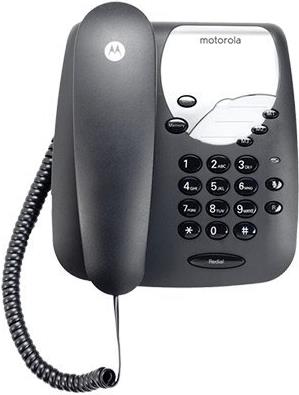 Motorola CT1 - Analoges Telefon - Kabelgebundenes Mobilteil - 20 Eintragungen - Schwarz (107CT1BLACK) von Motorola