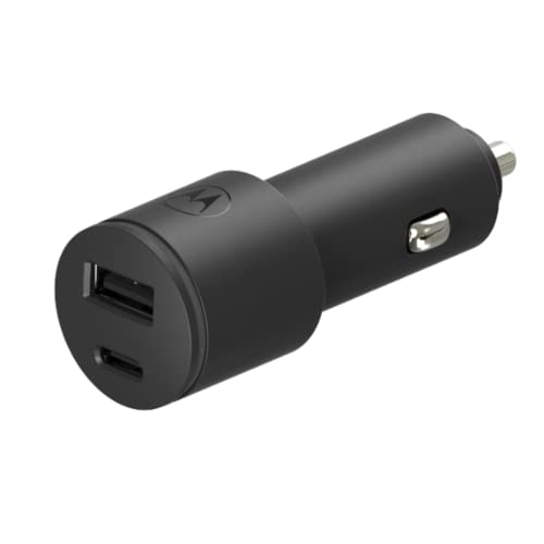 Motorola Chargers - 45 W USB PD Dual Port Schnellladegerät (USB-A, USB-C) Fahrzeugnetzadapter/Telefonladegerät ******Nur Adapter Listing***** von Motorola