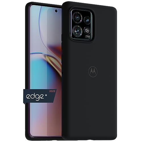 Motorola Edge+ (2023) / Edge 40 Pro, weiche Schutzhülle, schmale Passform, silikonbeschichtete Außenseite, Mikrofaser-Innenfutter, präzise Aussparungen, stoßdämpfende Abdeckungen, Schwarz von Motorola