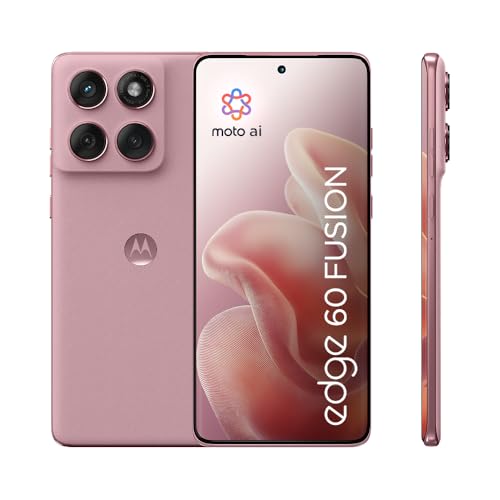 Motorola Edge 60 Fusion Smartphone (6,67“-Super-HD-Display, 50-MP-Kamera mit Moto AI, 8/256 GB, 5200 mAh, Android 15) Pantone Zephyr, inkl. Schutzcover + Handyhalter – speziell bei Amazon von Motorola Mobility