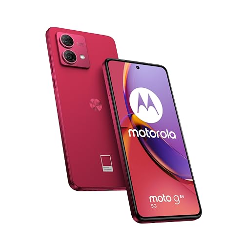 Motorola G84, 12/256 GB, 6,5 Zoll (16,5 cm) POLED-Display, 50 MP Kamerasystem, iOS, Audio Dolby Atmos®, Android 13, Akku 5000 mAh, Snapdragon® 695, Dual SIM, Viva Magenta, (ES/PT-Version) von Motorola