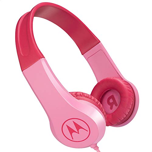 Motorola Lifestyle Squads 200 - Kabelgebunder Kinderkopfhörer - Begrenzter Lautstärk mit 85 dB, Flexibel und langlebig, Gehörschutz und Musik-Sharing-Funktion, Anti-Allergie-Kissen (BPA-frei) - Rosa von Motorola