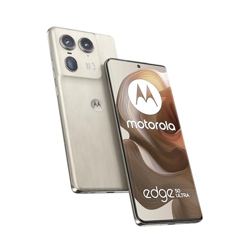 Motorola Mobility Edge50 Ultra Smartphone(6.7 Inch Super HD POLED Display,50 MP,16 GB/1TB ROM,4500 mAh,Includes 125W Charger,Android 14) Nordic Wood,Includes Protective Cover+Phone Holder[Exclusive] von Motorola