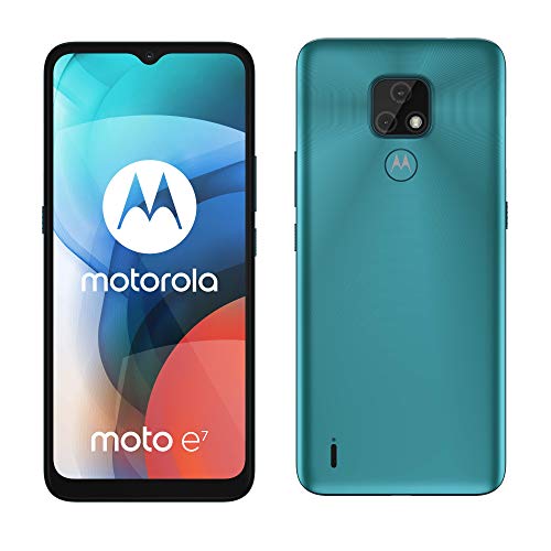 Motorola Moto E7 - Smartphone 32GB, 2GB RAM, Dual SIM, Aqua Blue von Motorola