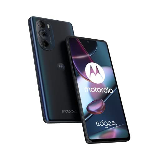 Motorola Moto Edge30 pro Smartphone (6,7'-FHD+-Display, 50-MP-Kamera, 12/256 GB, 4800 mAh, Android 12), Cosmos Blue, inkl. Schutzcover + KFZ-Adapter [Exklusiv bei Amazon] von Motorola