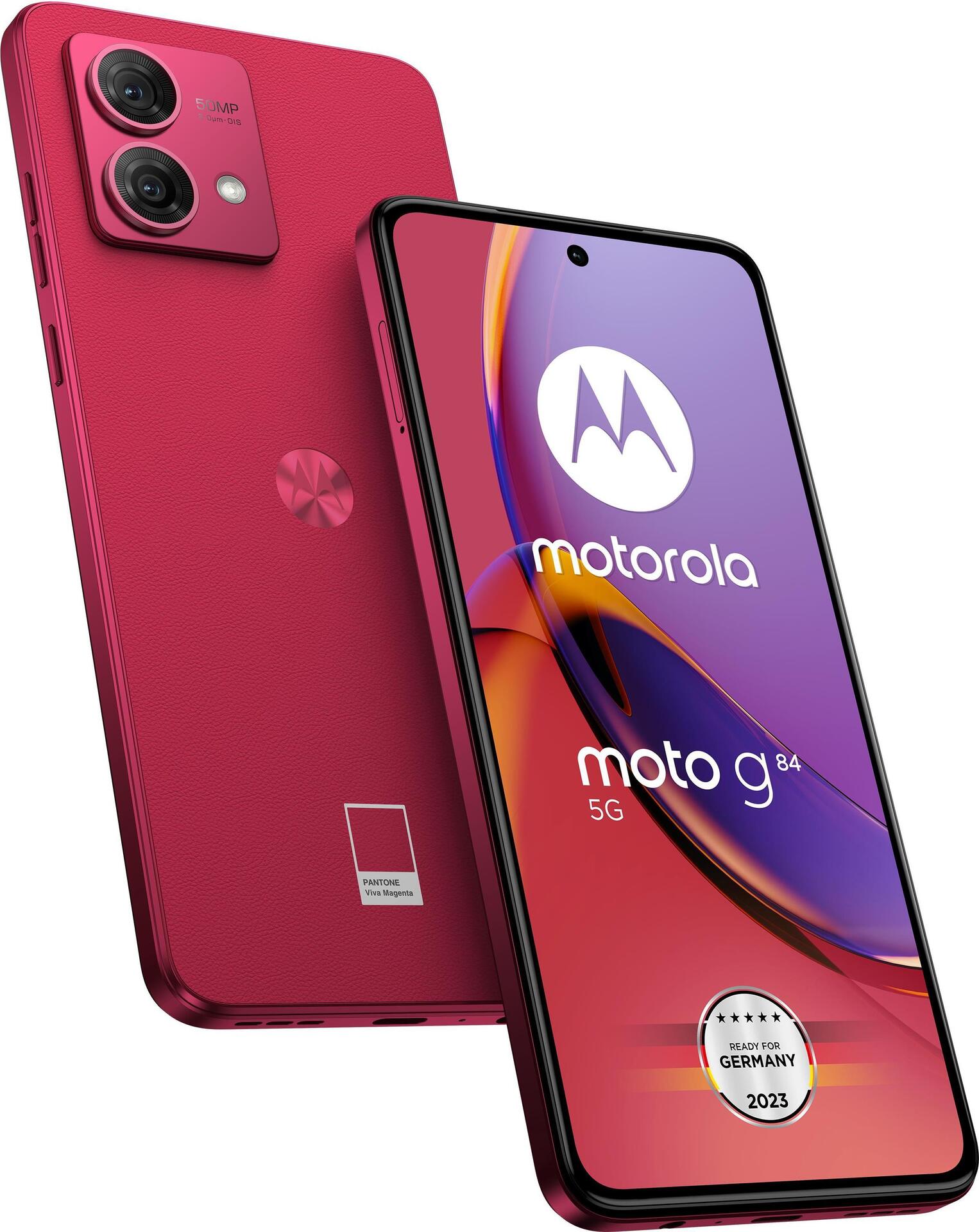 Motorola Moto G PAYM0002SE Smartphone 16,6 cm (6.55) Dual-SIM Android 13 5G USB Typ-C 12 GB 256 GB 5000 mAh Magenta (PAYM0002SE) von Motorola