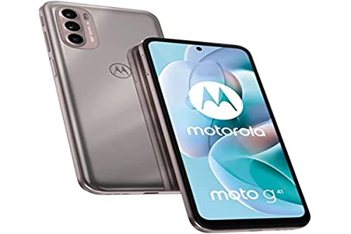 Motorola Moto G41 (6.4" FHD+ OLED Display, 48MP Triple Kamera, 5000mAH Akku, 4/128GB, NFC, Dual SIM, Android 11) Pearl Gold inkl. Cover von Motorola