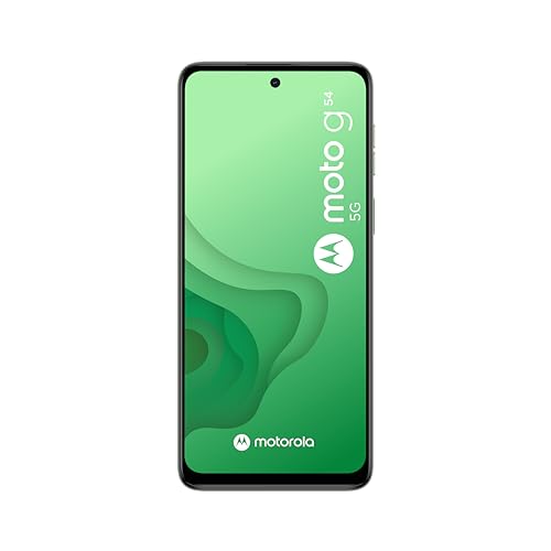 Motorola Moto G54 5G 8 GB RAM 256 GB Minzgrün, Smartphone, entsperrt, Display 6,5 Zoll, 5000 mAh Akku, Ladegerät, USB-Kabel und Schutzhülle, FR-Version von Motorola