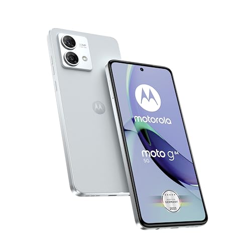 Motorola Mobility Moto g84 5G (6,5"-FHD+-Display, 50-MP-Dual-Kamera, 12/256 GB, 5000 mAh, Android 13) Marshmallow Blue (veganes Kunstleder), inkl. Schutzcover [Exklusiv bei Amazon] von Motorola Mobility